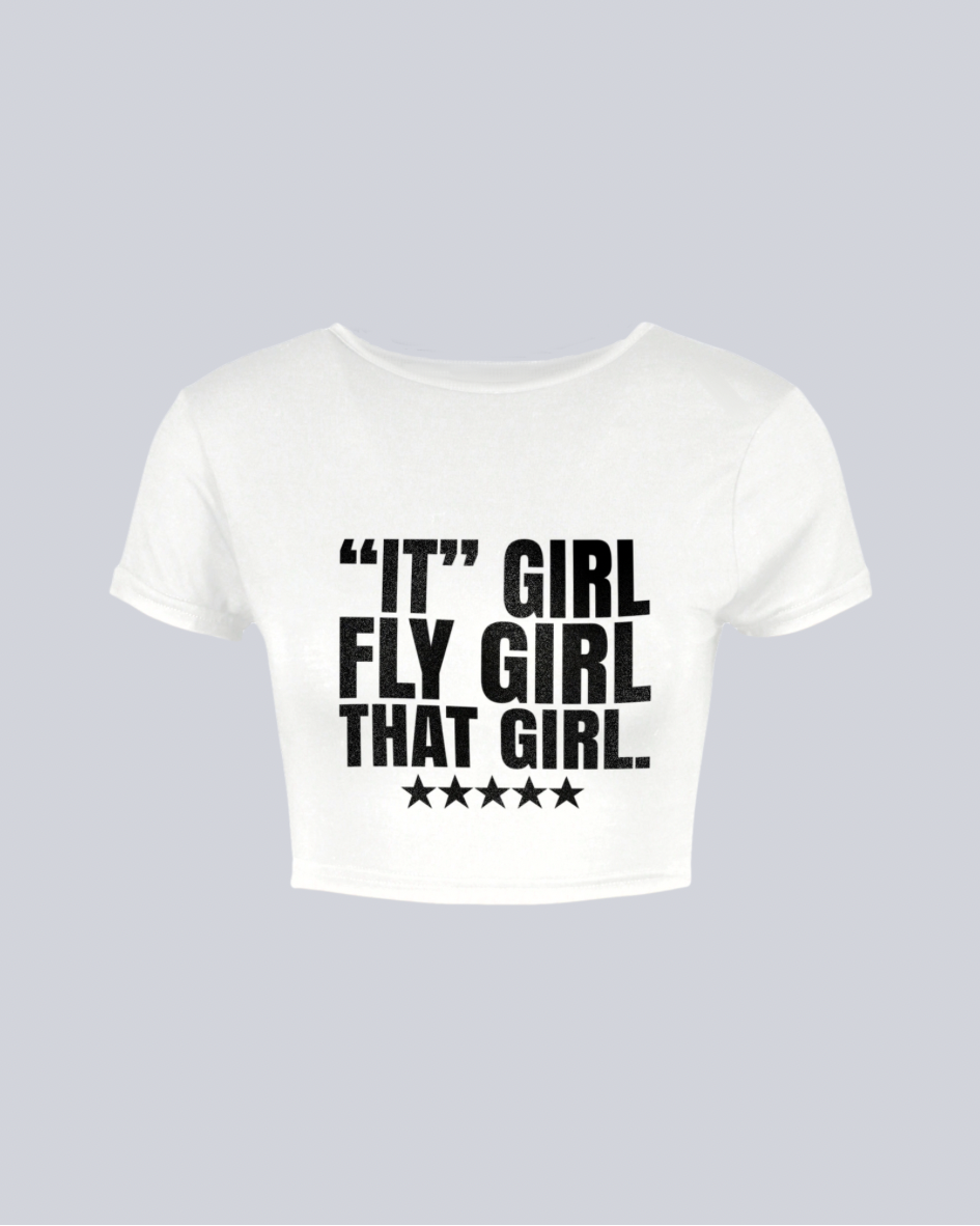 WHITE FLY GIRL TEE